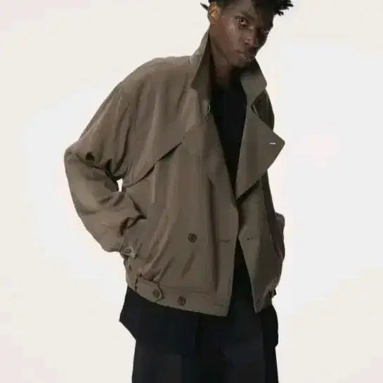 [BUNJANG] RECTO 25FW Half Trench Detail Wool Jumper Jacket / 렉토 25fw 하프 트렌치 디테일 울 점퍼 자켓 L