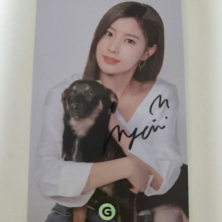 [BUNJANG] IZ*ONE Kang Hyewon Signed Autograph Photocard / 아이즈원 강혜원 유기견 사인포토카드