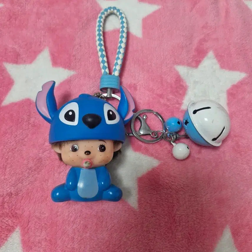 [BUNJANG] Stitch Monchhichi Keyring / 일본 구매 스티치 몽치치 몬치치 키링