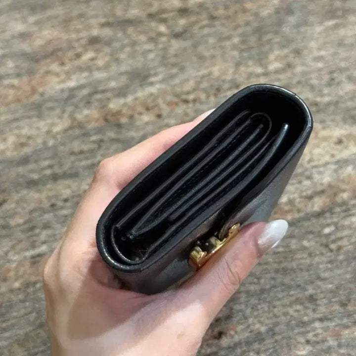 [BUNJANG] Celine Triomphe Flap Card Holder Black / 셀린느 트리옹프 플랩 카드 지갑