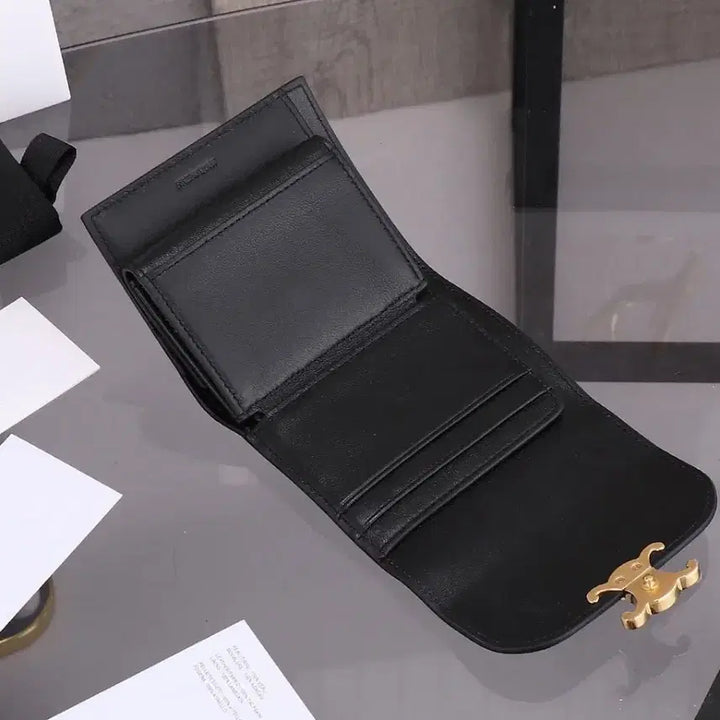 [BUNJANG] Celine Triomphe Flap Card Holder Black / 셀린느 트리옹프 플랩 카드 지갑