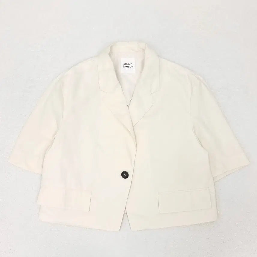 [BUNJANG] Studio Tomboy Cream Half Jacket / [F] 스튜디오 톰보이 크림 하프 자켓