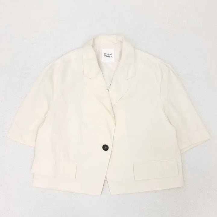 [BUNJANG] Studio Tomboy Cream Half Jacket / [F] 스튜디오 톰보이 크림 하프 자켓