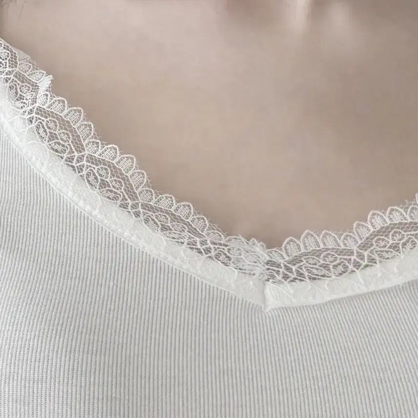 [BUNJANG] Zigzag Basic Lace Camisole Tank Top / 지그재그 기본 레이스 나시 이너 나시티 민소매 끈나시/에이블리무신사쉬인