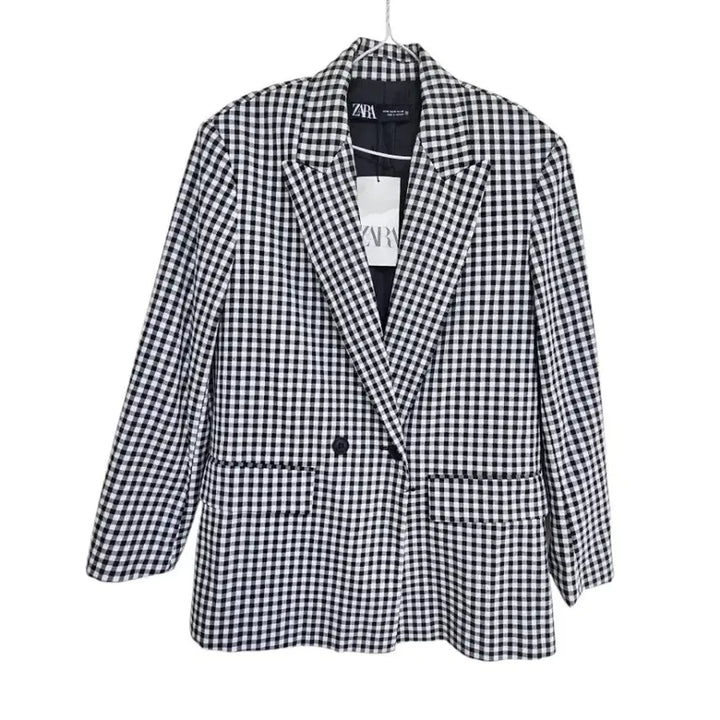 [SOLD OUT] 새상품 자라 ZARA 깅엄 체크 블레이저