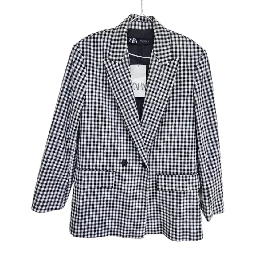[SOLD OUT] 새상품 자라 ZARA 깅엄 체크 블레이저