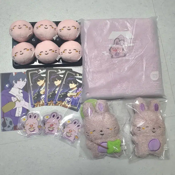 [BUNJANG] Pixelly Suhyun Bundle Set - Rice Cake Towel, Photocard, Doll Keyring, Ticket / 픽셀리 수현 굿즈 세트 일괄 찹쌀떡 수건 포카 인형키링 티켓