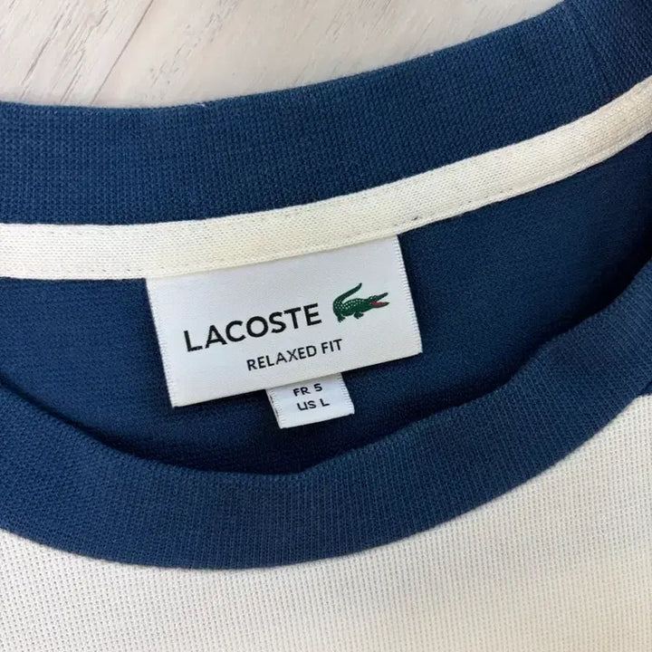 [BUNJANG] Lacoste Striped Short Sleeve T-Shirt Navy / 라코스테 스트라이프 반팔 티셔츠 네이비