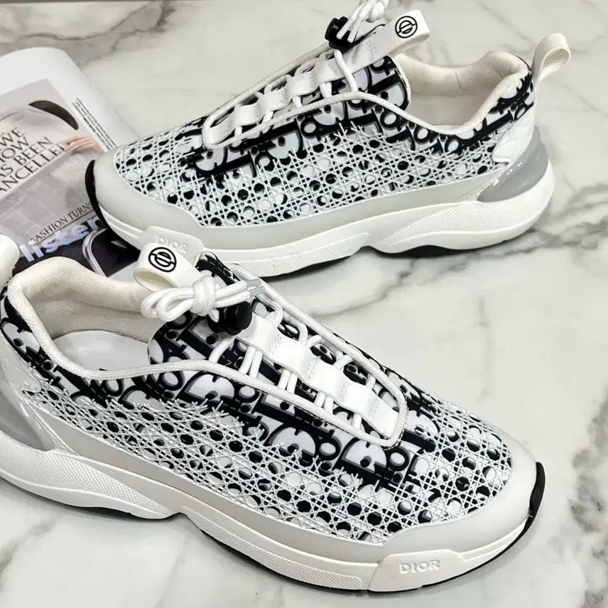 [BUNJANG] B24 Oblique Cannage Sneakers / B24 오블리크 까나쥬 스니커즈