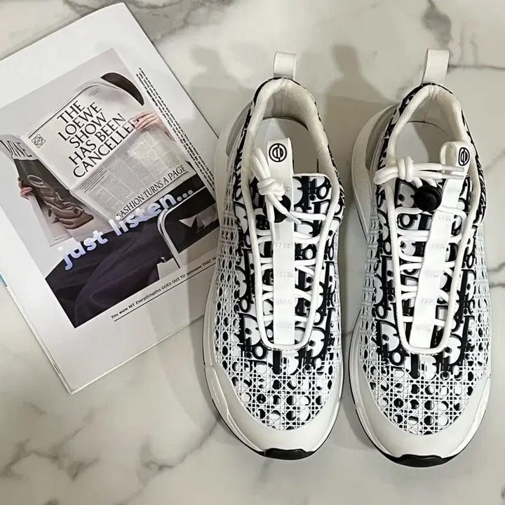 [BUNJANG] B24 Oblique Cannage Sneakers / B24 오블리크 까나쥬 스니커즈