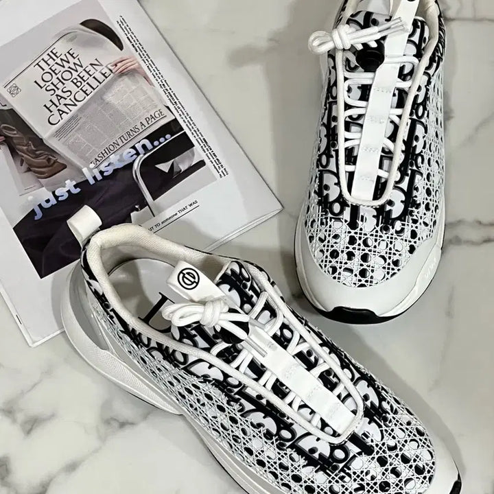 [BUNJANG] B24 Oblique Cannage Sneakers / B24 오블리크 까나쥬 스니커즈