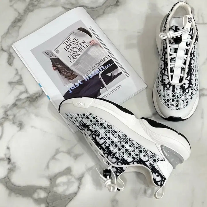 [BUNJANG] B24 Oblique Cannage Sneakers / B24 오블리크 까나쥬 스니커즈