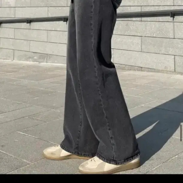 [BUNJANG] The Other Side Washed Wide Denim Pants / 디아더사이드 흑청 데님