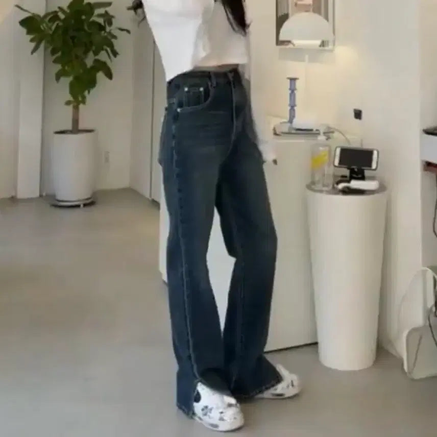 [BUNJANG] Mari Market Mari Jeans High-Waist Jeans - S Size / 마리마켓 마리진스 하이웨스트 청바지 s