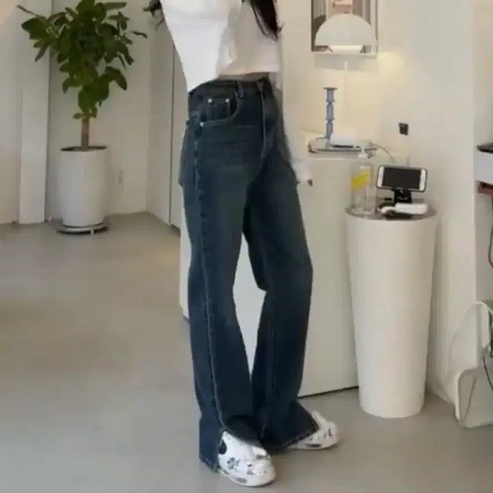 [BUNJANG] Mari Market Mari Jeans High-Waist Jeans - S Size / 마리마켓 마리진스 하이웨스트 청바지 s