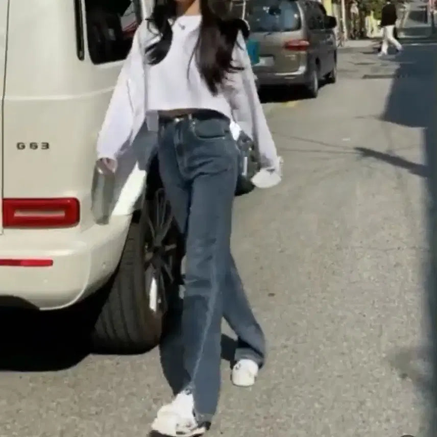[BUNJANG] Mari Market Mari Jeans High-Waist Jeans - S Size / 마리마켓 마리진스 하이웨스트 청바지 s