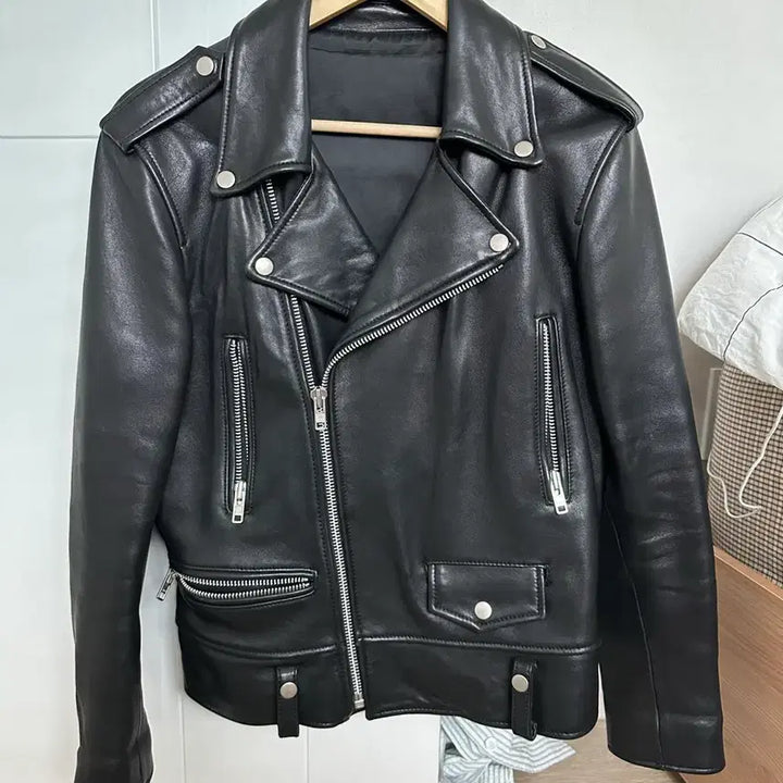 [BUNJANG] Acne Studios Style Genuine Leather Rider Jacket / 아크네 스타일 리얼 가죽 라이더 자켓