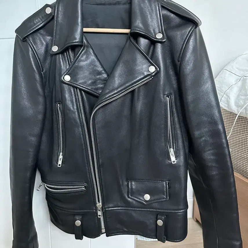 [BUNJANG] Acne Studios Style Genuine Leather Rider Jacket / 아크네 스타일 리얼 가죽 라이더 자켓