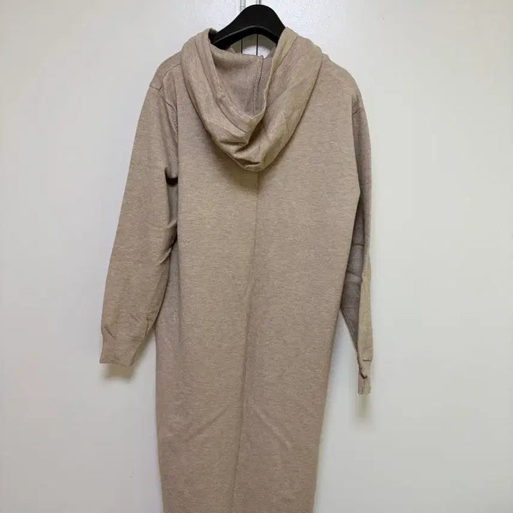 [BUNJANG] Knit Hooded Dress (Black/Beige) / 니트 후드 원피스 (블랙/베이지)