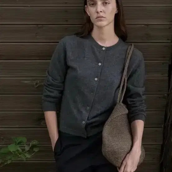 [BUNJANG] Modul Short Cardigan Grey / [2] 머듈 숏 가디건 그레이