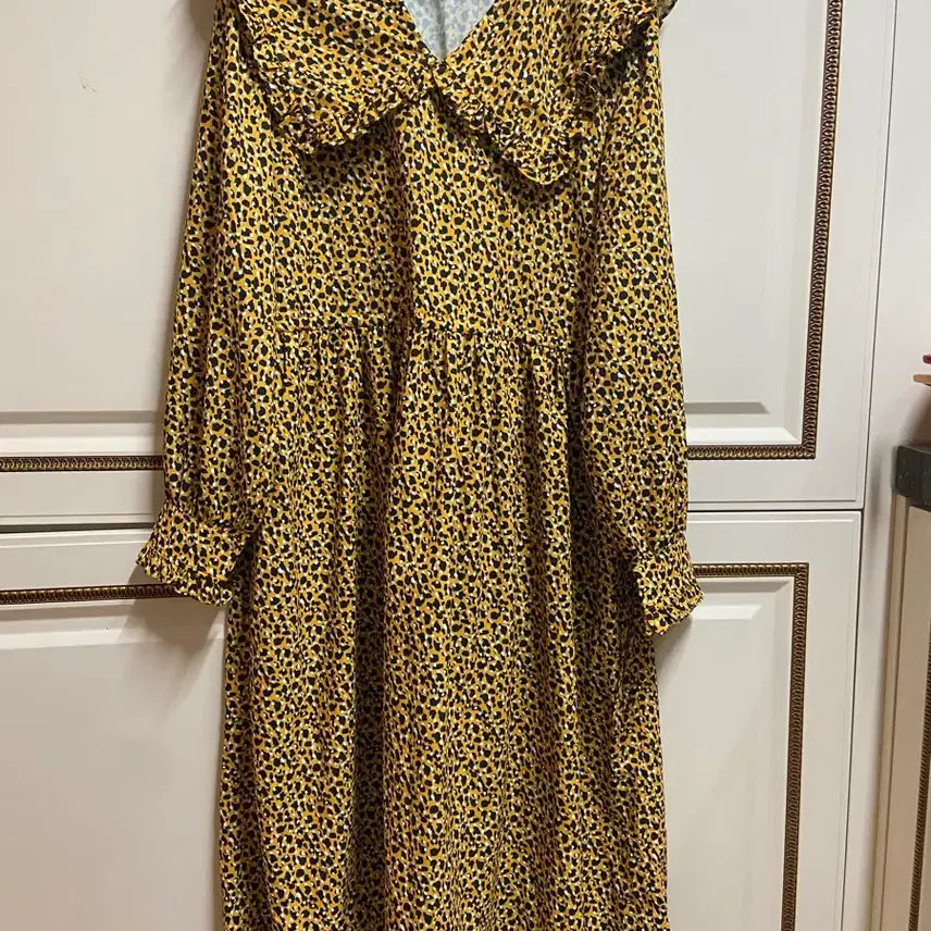 [BUNJANG] Juicy Judy Leopard Print Long Dress / 쥬시쥬디 호피 패턴 롱 원피스