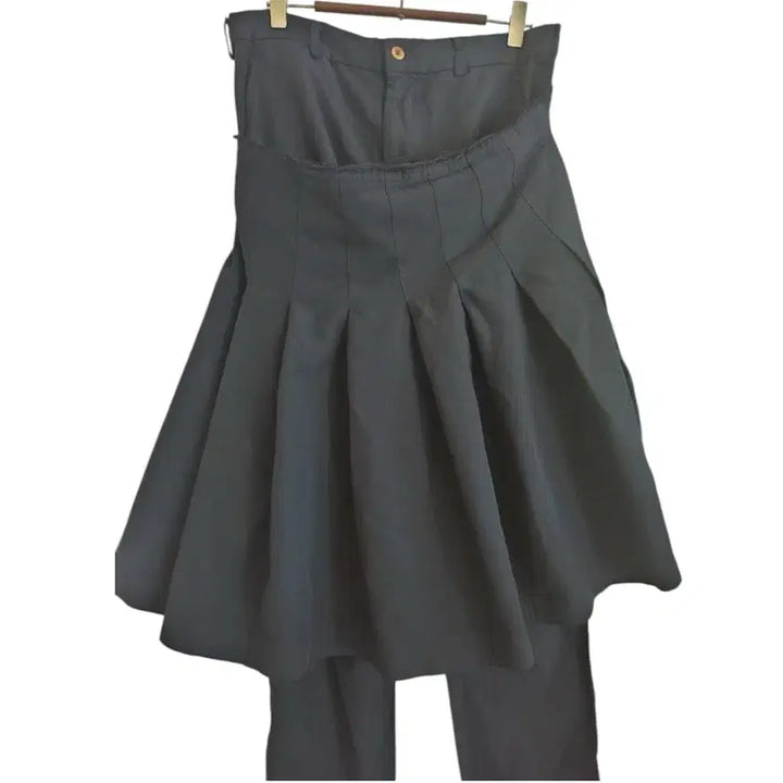 [BUNJANG] Comme des Garcons Pleated Skirt Layered Pants Navy / 꼼데가르송 플리츠 스커트 레이어드 바지 네이비
