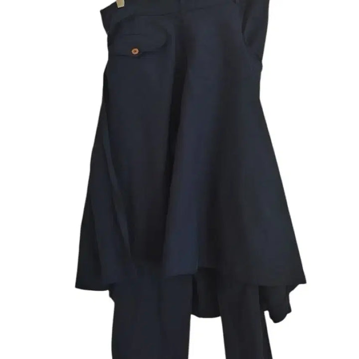 [BUNJANG] Comme des Garcons Pleated Skirt Layered Pants Navy / 꼼데가르송 플리츠 스커트 레이어드 바지 네이비
