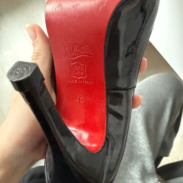 [BUNJANG] Christian Louboutin Patent Leather Pumps / 크리스찬 루부탱 블랙 페이턴트 펌프스힐