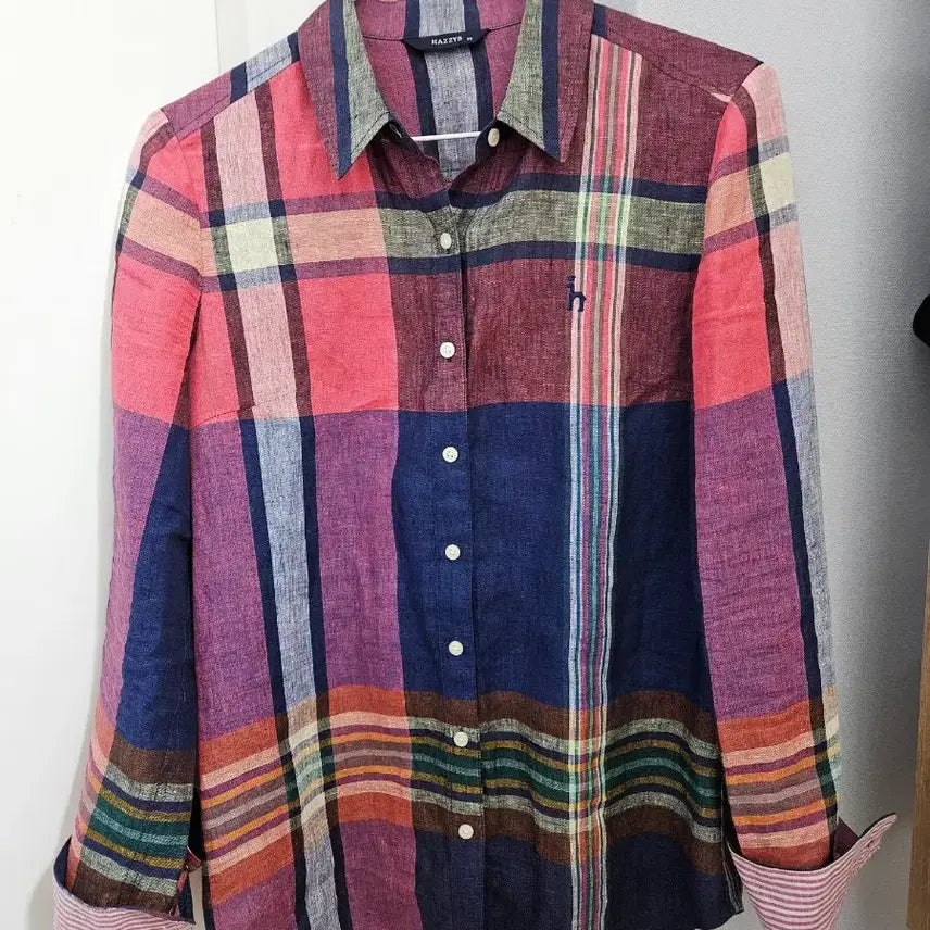 [BUNJANG] Hazzys Ladies Linen Shirt 85 / 헤지스 레이디스 여성 셔츠 린넨 남방 85 사이즈