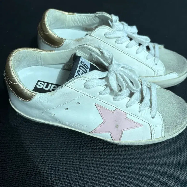 [BUNJANG] Golden Goose Superstar White/Pink Sneakers / 골든구스 슈퍼스타 흰/핑크 스니커즈
