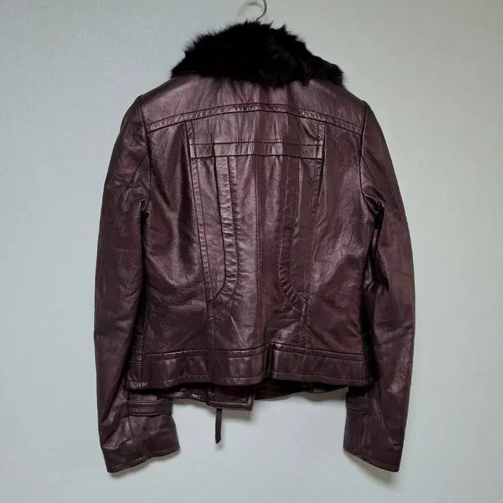 [BUNJANG] Compagna Fox Fur &amp; Lambskin Leather Rider Jacket / 거의새제품!꼼빠니아 천연폭스퍼 양가죽 라이더자켓