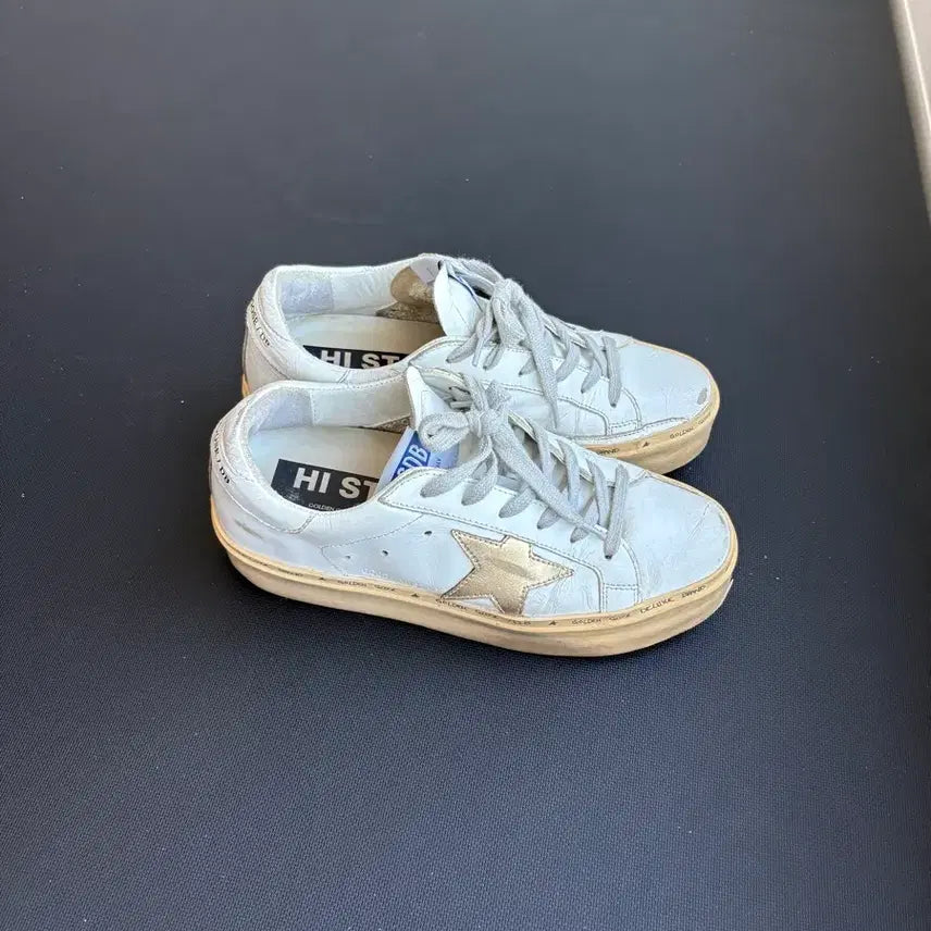 [BUNJANG] Golden Goose White Vintage Sneakers (High-Star) / 골든구스 화이트 빈티지 스니커즈(하이스타)