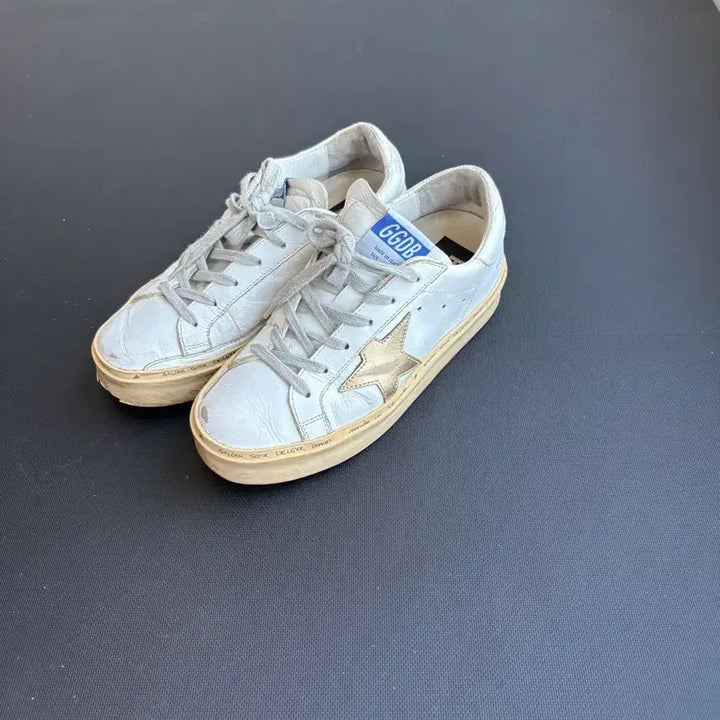 [BUNJANG] Golden Goose White Vintage Sneakers (High-Star) / 골든구스 화이트 빈티지 스니커즈(하이스타)