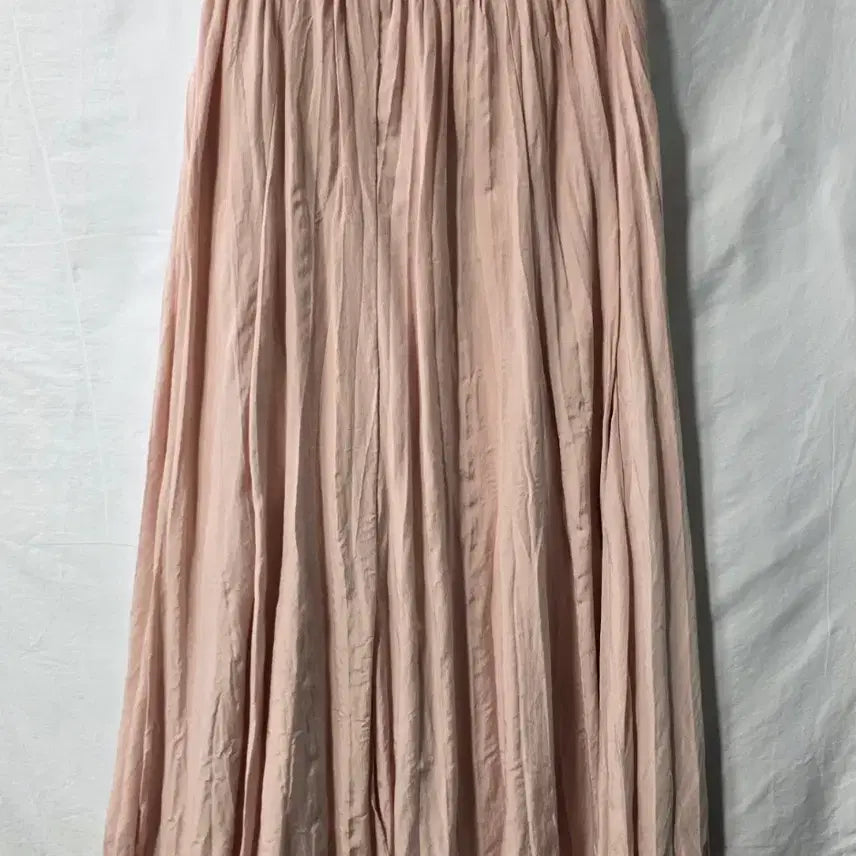 [BUNJANG] RAUM Pleated Long Skirt Pink / 라움 RAUM 핑크색 플리츠 롱 스커트