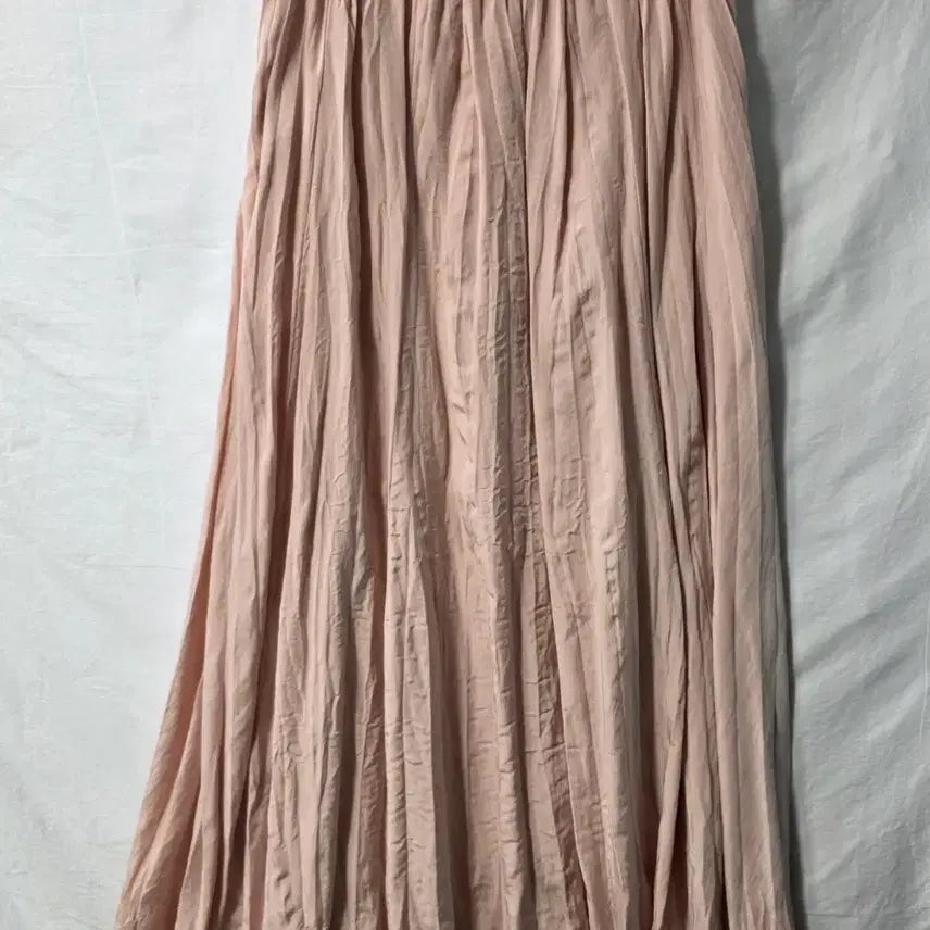 [BUNJANG] RAUM Pleated Long Skirt Pink / 라움 RAUM 핑크색 플리츠 롱 스커트
