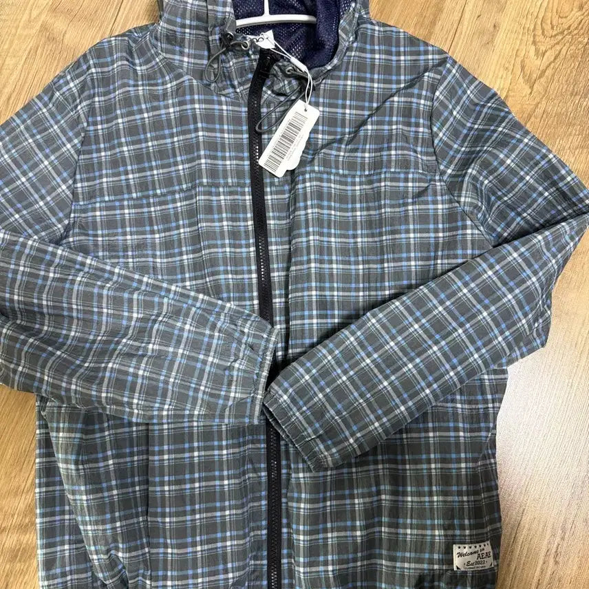 [BUNJANG] aeae Checkered Hooded Coach Jacket / aeae 에이이에이이 체크 후드 코치자켓
