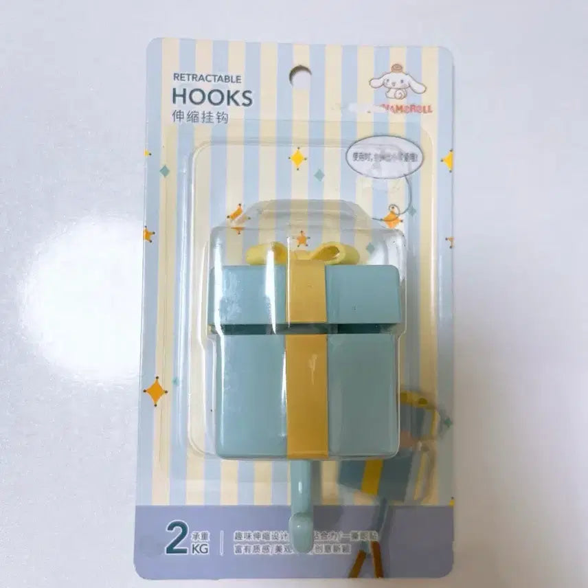 [BUNJANG] Sanrio Cinnamoroll Adhesive Hook / 시나모롤 선물 상자 모양 접착식 후크
