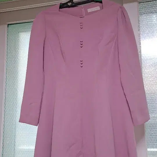 [BUNJANG] LYNN Pink Button Flare Dress / LYNN 핑크 버튼 플레어 원피스 66