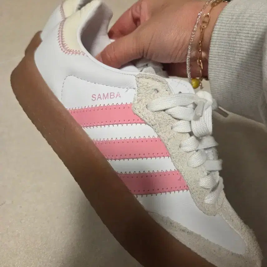 [BUNJANG] Adidas Samba Platform White Pink Women&