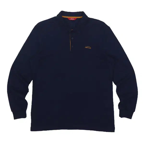 [BUNJANG] Phantom Collar Neck Long Sleeve T-Shirt - Navy - Size 105 / I6699 팬텀 카라넥 긴팔티 105 구제모은