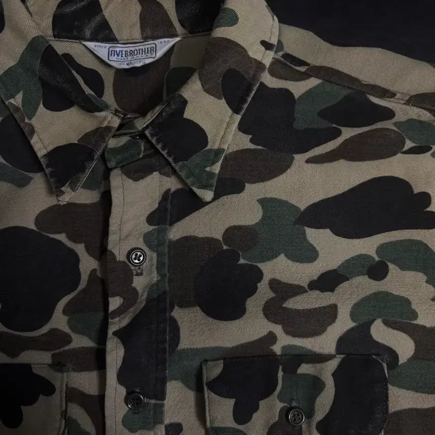 [BUNJANG] Five Brother Camo Military Shirt / 파이브 브라더 five brother 카모 camo shirt