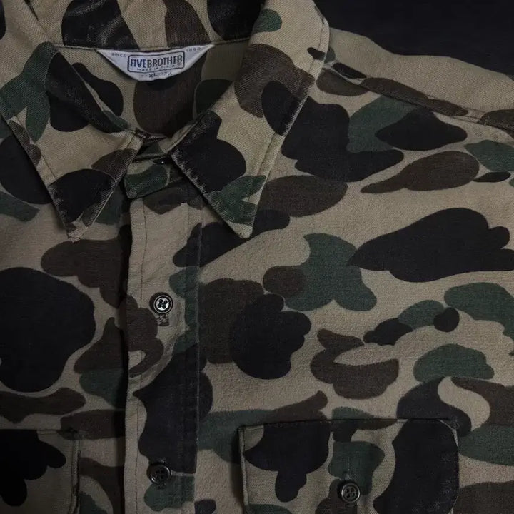 [BUNJANG] Five Brother Camo Military Shirt / 파이브 브라더 five brother 카모 camo shirt