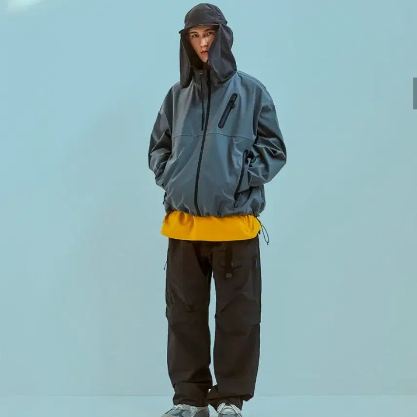 [BUNJANG] Uniform Bridge 3-Layer Functional Windbreaker Jacket Grey XL / 유니폼브릿지 3레이어 기능성 바람막이 그레이 XL