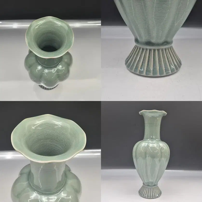 [BUNJANG] Haegang Yu Geun-hyung Celadon Melon Vase / 해강 유근형 선생 - 청자참외화병/