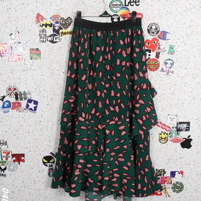 [BUNJANG] Kind Pink Butterfly Tiered Skirt / 여성55 / 카인드 핑크나비 캉캉스커트GN 33-11