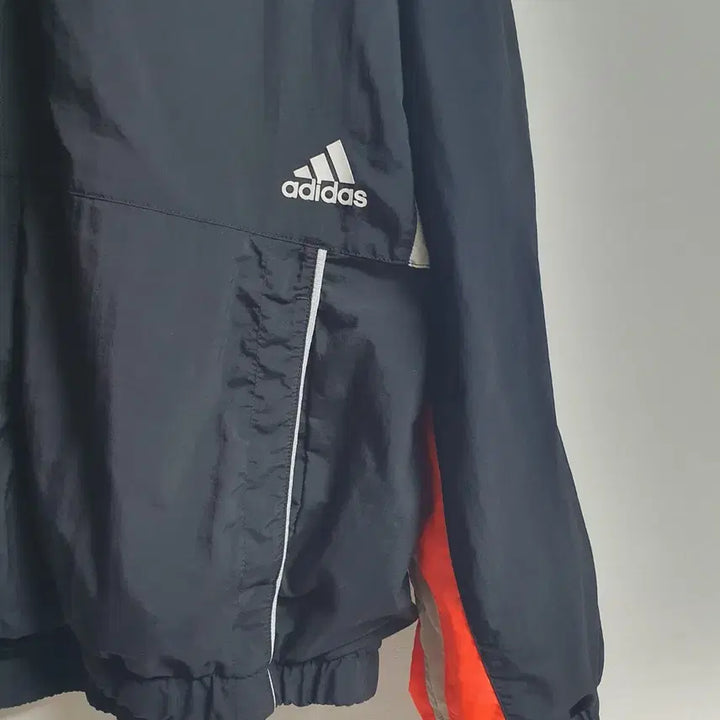 [BUNJANG] Adidas Colorblock Windbreaker Jacket Black XL / 아디다스 바람막이 오버핏 컬러블록 윈드자켓 블랙 XL