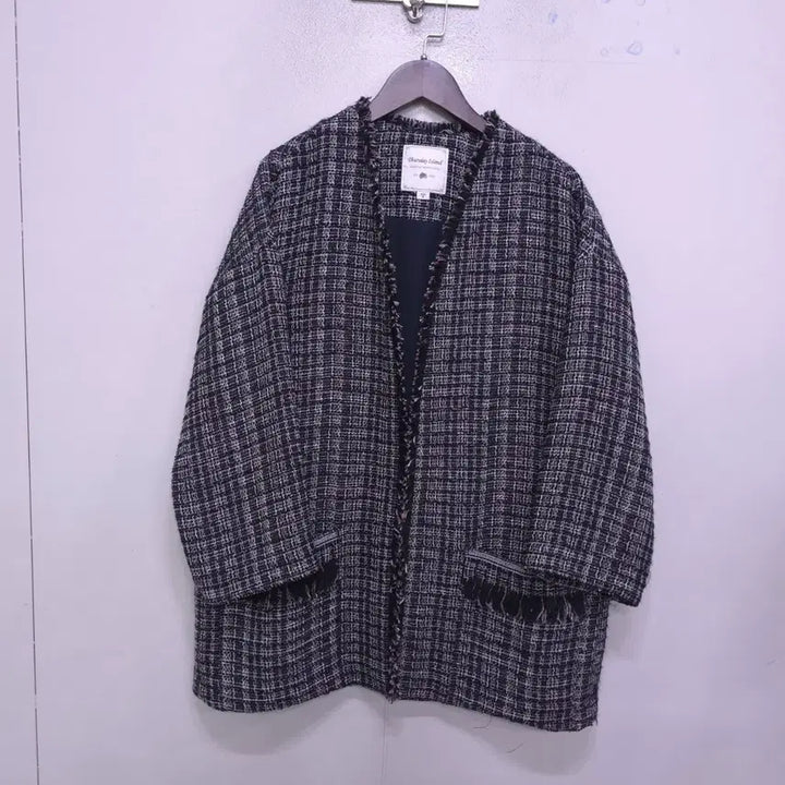 [SOLD OUT] 써스데이아일랜드) 루즈핏 오픈 트위드 자켓 -F