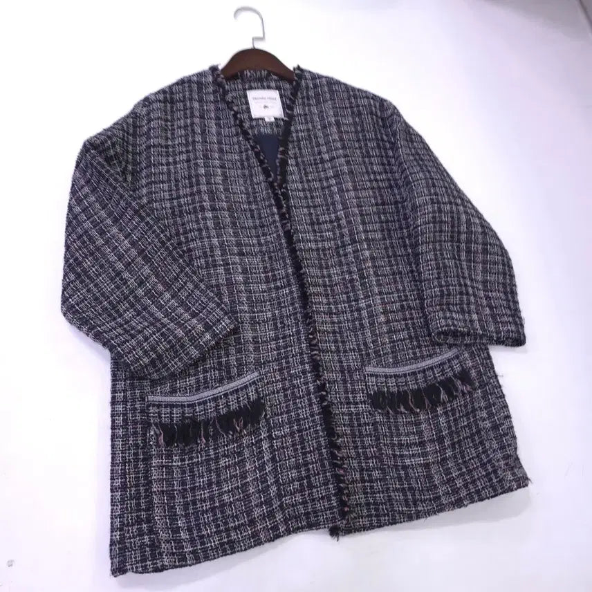 [SOLD OUT] 써스데이아일랜드) 루즈핏 오픈 트위드 자켓 -F