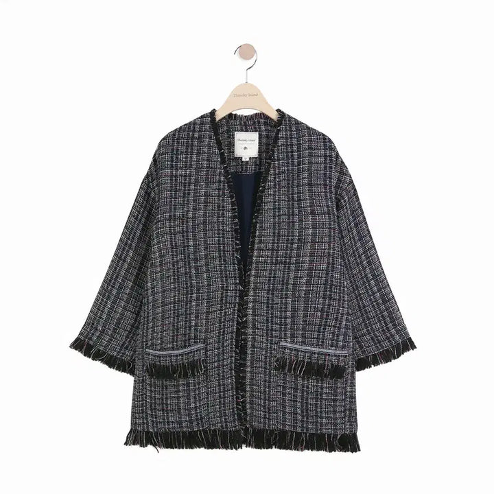 [SOLD OUT] 써스데이아일랜드) 루즈핏 오픈 트위드 자켓 -F