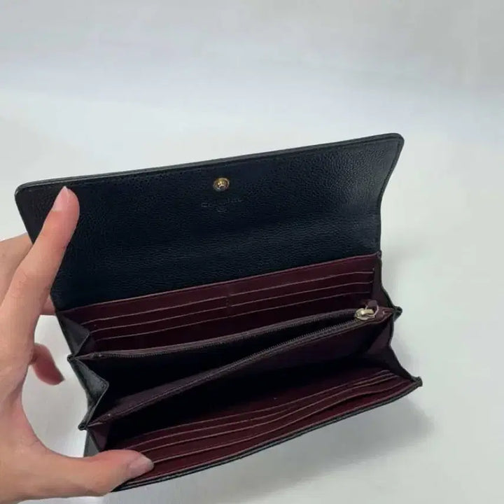 [BUNJANG] Chanel Caviar Gold Trim Long Wallet / 샤넬 캐비어 금장 장지갑